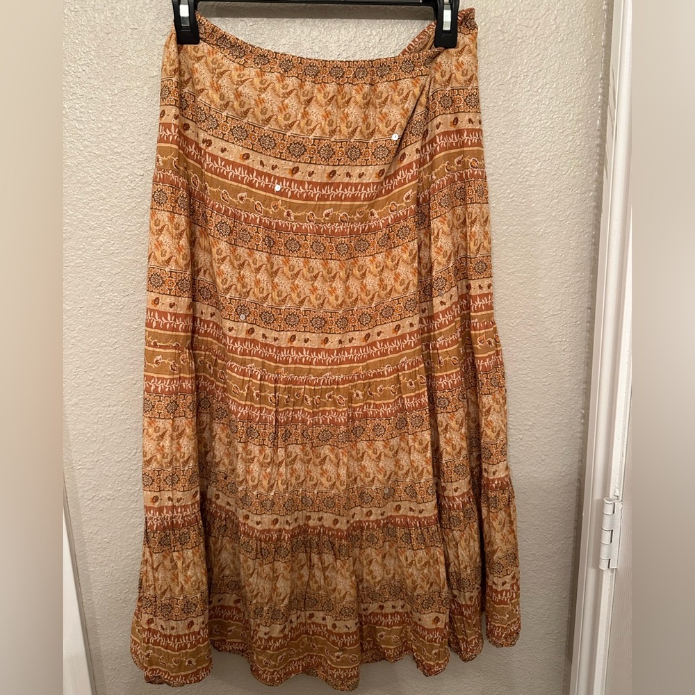 SOLD Bohemian floral and paisley float skirt